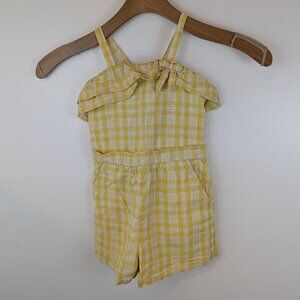 Hope & Henry Girl Ruffle Edge Romper, Toddler Sz 6